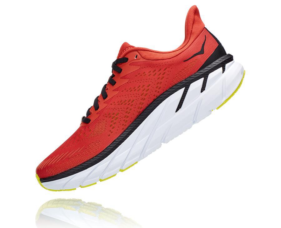 Hoka One One Tenisky Panske Červené - Clifton 7 - 53182-FYPL